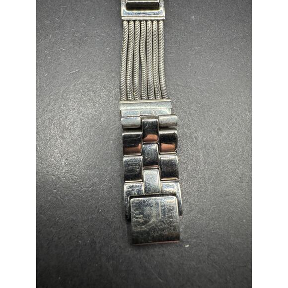 Kenneth Cole KC4615 Long White Rectangular Pinstripe Dial Stainless Steel Watch main image 7